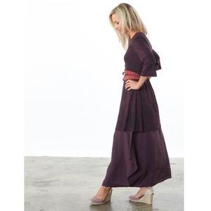 NWT Bryn Walker Purple Tencel Maxi Lagenlook Skirt